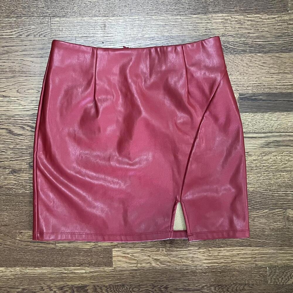 Faux Red Leather Like Mini